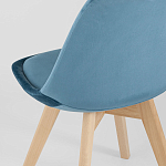 Стул с мягким велюровым сиденьем Arvika Blue варинант исполнения - 6 | Loft Concept в Орле