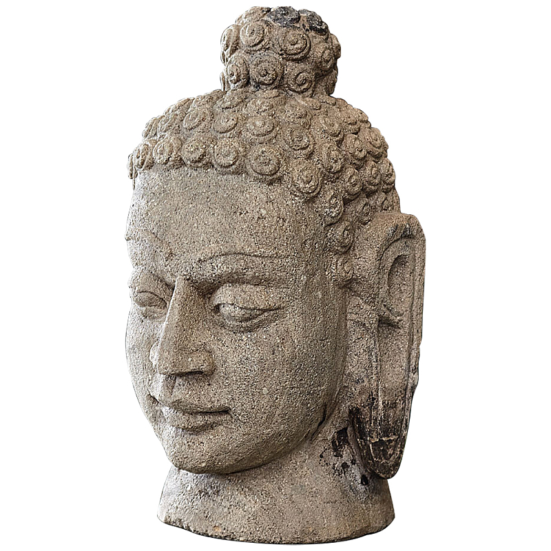 Статуэтка из камня Голова Будды Stone Buddha Head Статуэтка из камня Голова Будды Stone Buddha Head в Орле | Loft Concept