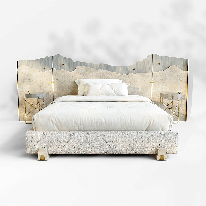 Кровать Okinawa Бежевый Лазурь в Орле | Loft Concept 