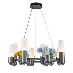 Люстра круглая серая с 8-ю светодиодными лампами Generosity варинант исполнения - 1 | Loft Concept в Орле