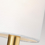 Бра с прямоугольным основанием цвета латунь и 2-мя белыми цилиндрическими льняными абажурами Feiss варинант исполнения - 3 | Loft Concept в Орле