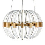 Люстра круглая с прозрачными элементами в форме полумесяца Crystal Crescent варинант исполнения - 4 | Loft Concept в Орле