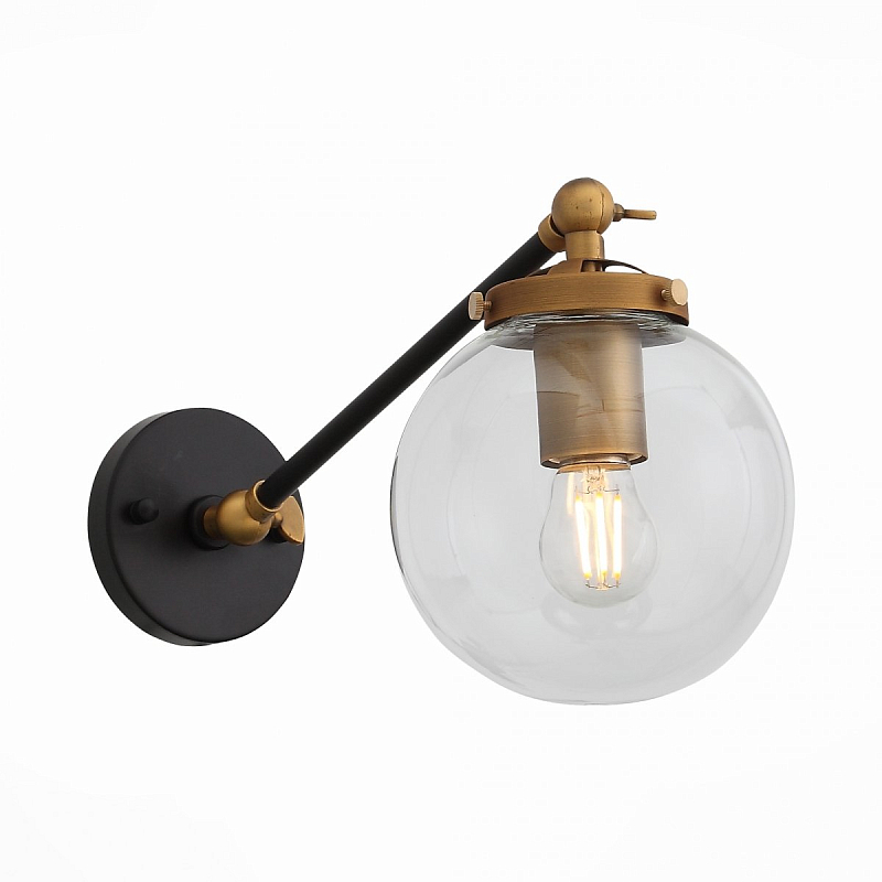 Бра Bistro Globe Clear Glass Bra Gold Золотой Бра Bistro Globe Clear Glass Bra Gold Золотой в Орле | Loft Concept