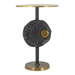 Столик приставной с абстрактным основанием и акцентом в виде золотистого диска Heavenly Space варинант исполнения - 1 | Loft Concept в Орле