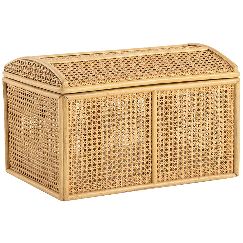 Сундук из ротанга Janvier Rattan Wicker Chest Древесина Хром Сундук из ротанга Janvier Rattan Wicker Chest Древесина Хром в Орле | Loft Concept