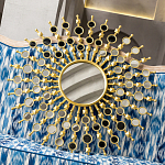 Зеркало-солнце в раме из металла с золотыми с лучами Rays of Peace варинант исполнения - 3 | Loft Concept в Орле