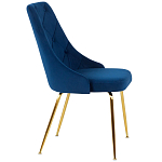 Стул в темно-синей велюровой обивке Ward Dark Blue Velour Chair варинант исполнения - 3 | Loft Concept в Орле
