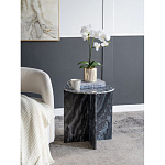 Столик кофейный с столешницей из черного мрамора Compact Black Marble Table варинант исполнения - 7 | Loft Concept в Орле