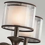 Люстра с белыми тканевыми абажурами в прозрачных стеклянных цилиндрах Kichler варинант исполнения - 21 | Loft Concept в Орле