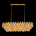 Люстра овальная с многослойными белыми и прозрачными подвесками Character Chandelier варинант исполнения - 1 | Loft Concept в Орле