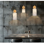 Подвесной светильник светодиодный с цилиндрическим плафоном Stone Helios варинант исполнения - 2 | Loft Concept в Орле