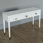 Дизайнерский Письменный стол Elsa Dreams White с тремя ящиками варинант исполнения - 3 | Loft Concept в Орле