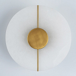 Бра с плафоном из камня в форме диска Buccio Stone Disk Wall Lamp варинант исполнения - 3 | Loft Concept в Орле