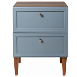 Тумба прикроватная серая из массива бука с 2-мя ящиками Wenge Light варинант исполнения - 2 | Loft Concept в Орле