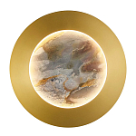 Бра в форме диска цвета латунь Brass Borders варинант исполнения - 1 | Loft Concept в Орле