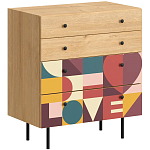 Комод с принтом на ящиках Elise Chest of Drawers варинант исполнения - 7 | Loft Concept в Орле