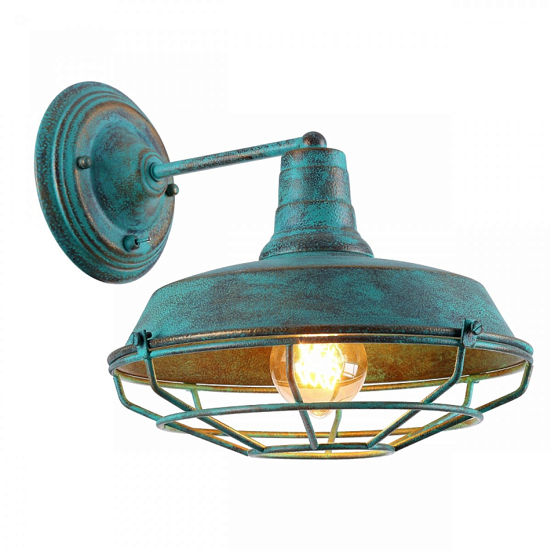 Бра Wall lamp DARK CAGE turquoise vintage Бирюзовый в Орле | Loft Concept 