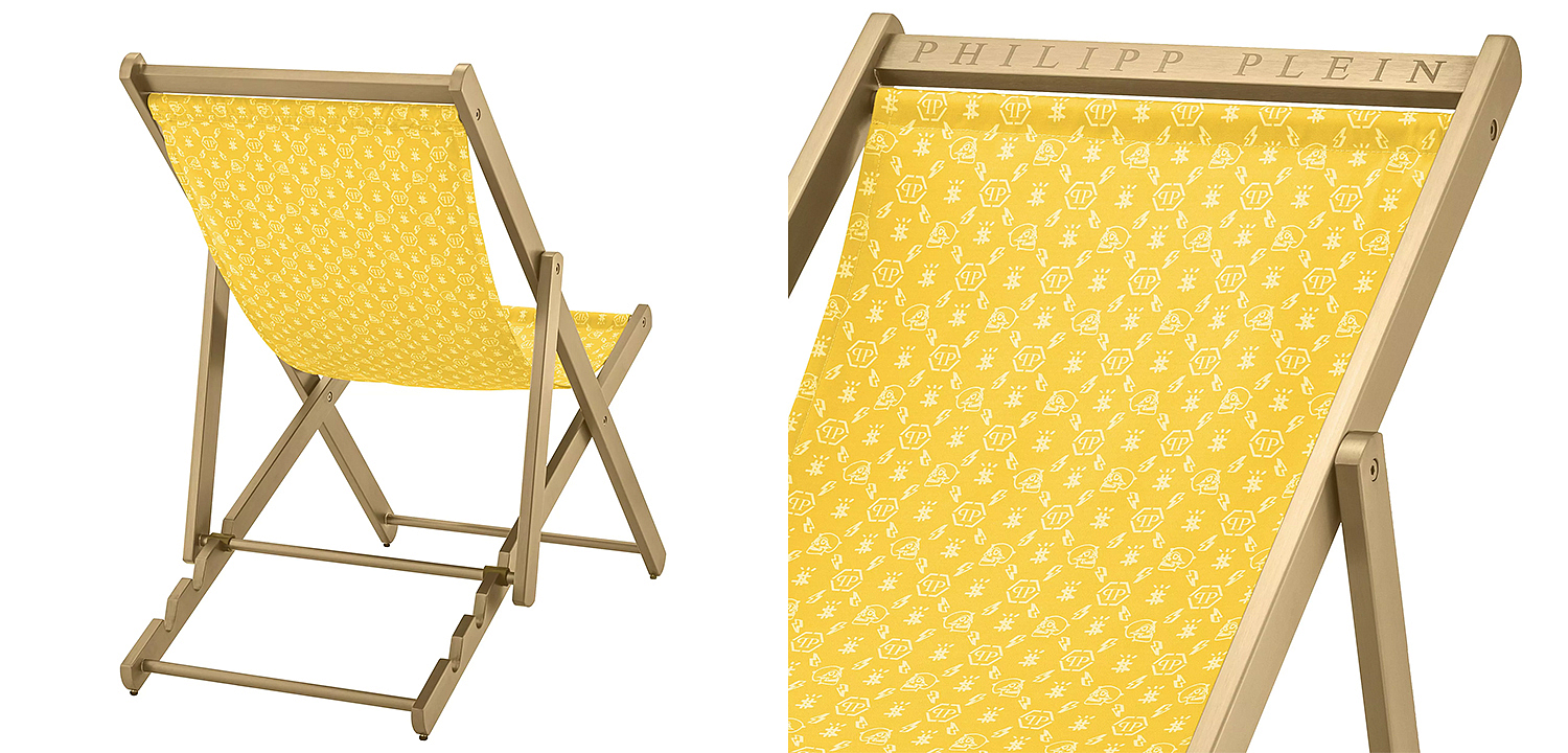 Кресло Philipp Plein Deck Chair Жёлтое Кресло Philipp Plein Deck Chair Жёлтое - Loft-Concept в Орле