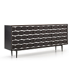 Дизайнерский комод чёрный с фактурным фасадом Billy варинант исполнения - 1 | Loft Concept в Орле