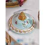 Шкатулка с крышкой из голубого фарфора с риунком птиц и цветов Blue Garden варинант исполнения - 5 | Loft Concept в Орле