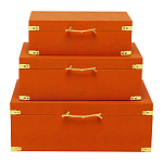 Комплект оранжевых чемоданов Golden Twigs варинант исполнения - 1 | Loft Concept в Орле