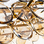 Люстра с круглыми стеклянными подвесками Cardiel Amber Glass Chandelier варинант исполнения - 4 | Loft Concept в Орле