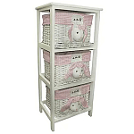 Стеллаж для детской с животными с плетенными корзинами Cute Elephant варинант исполнения - 1 | Loft Concept в Орле