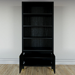 Книжный Стеллаж Elsa Dreams Black с задней стенкой варинант исполнения - 4 | Loft Concept в Орле