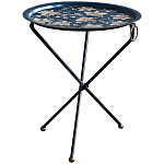 Круглый приставной столик складной Chinoiserie Flowers Side Table варинант исполнения - 1 | Loft Concept в Орле