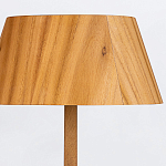 Настольная лампа со скошенным конусовидным абажуром и фигурной ножкой в цвете тик Accord Lighting варинант исполнения - 4 | Loft Concept в Орле