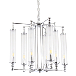 Люстра с 8-ю прозрачными цилиндрическими плафонами Jeanette варинант исполнения - 1 | Loft Concept в Орле