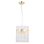 Подвесной светильник цилиндрической формы с текстурными стеклянными элементами Textured Glass Chandelier варинант исполнения - 1 | Loft Concept в Орле