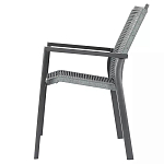 Стул темно-серый с высокой плетеной спинкой и сиденьем Braided Strength варинант исполнения - 5 | Loft Concept в Орле