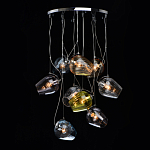 Люстра каскадная с 9-ю разноцветными стеклянными плафонами Kaleido варинант исполнения - 3 | Loft Concept в Орле