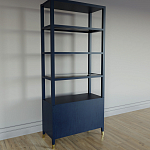 Стеллаж со стеклянными полками Elsa Dreams Blue варинант исполнения - 7 | Loft Concept в Орле