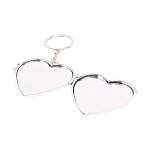 Зеркало брелок складное двухстороннее в форме сердца из натурального камня Малахит Stone Mirrors варинант исполнения - 3 | Loft Concept в Орле