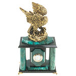 Часы настольные из натурального камня с декором в виде орла Eagle Stone Clock варинант исполнения - 5 | Loft Concept в Орле