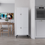 Комод белый с 4-мя дверцами на металлических ножках SPARK MULTIPURPOSE CABINET WHITE варинант исполнения - 10 | Loft Concept в Орле