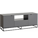 ТВ-тумба цвета графит с  2-мя дверцами и ящиком Strict Lines варинант исполнения - 1 | Loft Concept в Орле