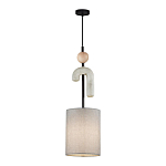 Подвесной светильник с серым тканевым плафоном Flourish варинант исполнения - 2 | Loft Concept в Орле