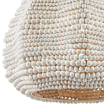 Подвесной светильник в форме купола с декором из круглых деревянных бусин White Wooden Beads Chandelier варинант исполнения - 1 | Loft Concept в Орле