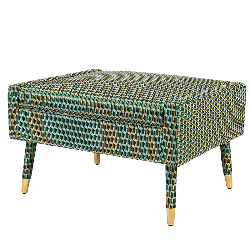BALHAM FOOTSTOOL Пуф Зеленый Золотой BALHAM FOOTSTOOL Пуф Зеленый Золотой в Орле | Loft Concept