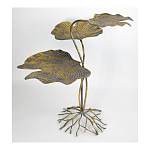 Столик приставной с тремя столешницами Тропические листья Tropical Forest gold варинант исполнения - 3 | Loft Concept в Орле