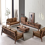 Тумба под телевизориз массива дерева TV Stand made of Walnut Wood варинант исполнения - 4 | Loft Concept в Орле