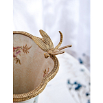 Ваза голубого цвета из фарфора с цветочным рисунком и бронзовой стрекозой Blue Garden варинант исполнения - 8 | Loft Concept в Орле