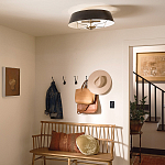 Подвесной светильник с конусовидным металлическим абажуром черного цвета Kichler варинант исполнения - 19 | Loft Concept в Орле