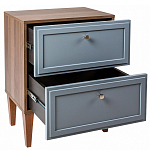 Тумба прикроватная серая из массива бука с 2-мя ящиками Wenge Light варинант исполнения - 4 | Loft Concept в Орле
