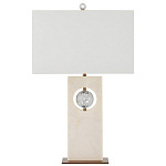 Настольная лампа из мрамора с тканевым прямоугольным абажуром Eternity варинант исполнения - 5 | Loft Concept в Орле