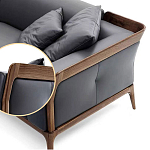 Кресло большое c каркасом из массива дерева Walnut Armchair варинант исполнения - 2 | Loft Concept в Орле