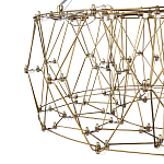 Люстра с тонкой металлической конструкцией цвета золото Quasar варинант исполнения - 5 | Loft Concept в Орле